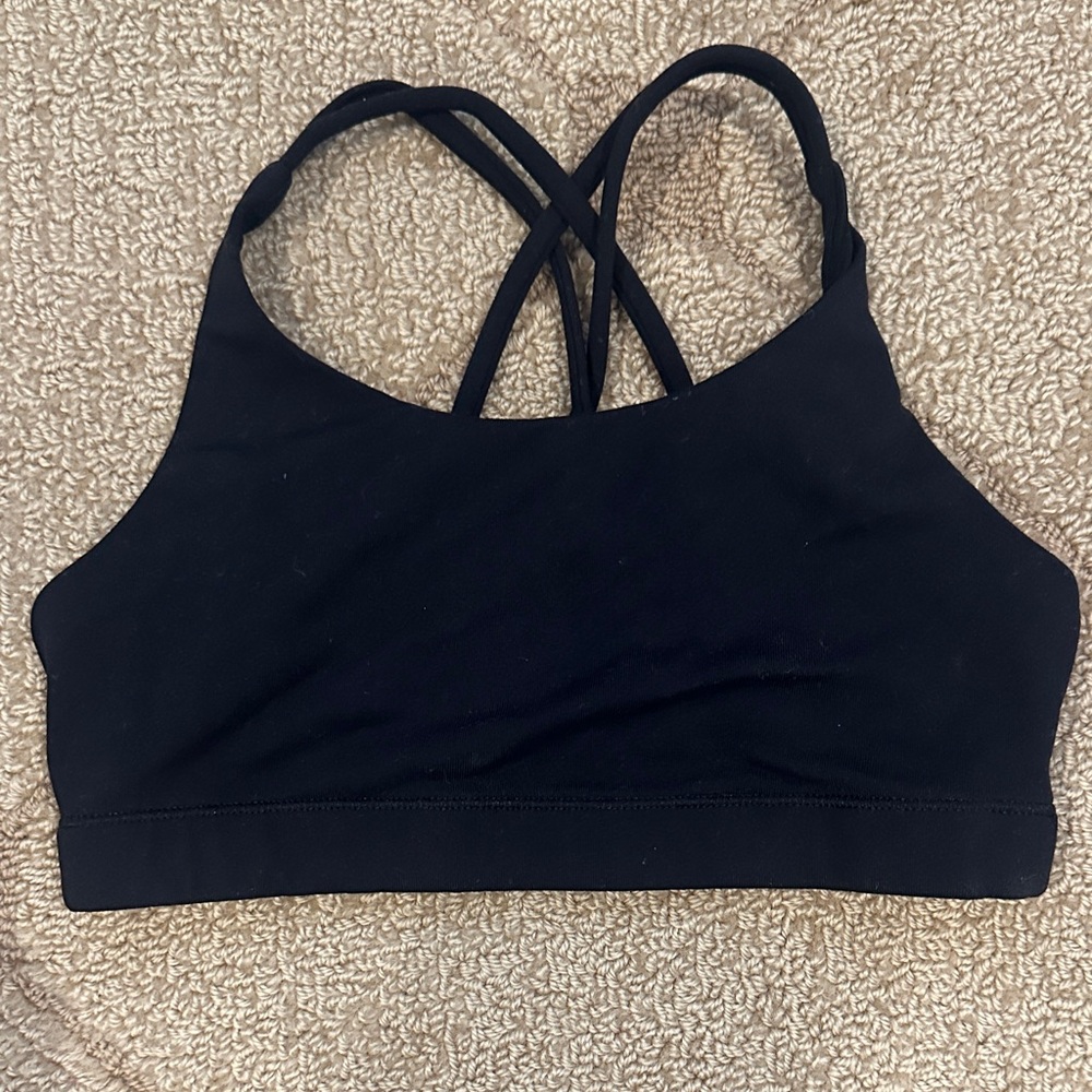 Athleta Kids Black Strappy Sports Bra